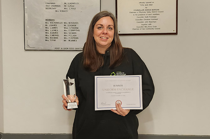Lisa Watkins of Caerphilly Uniform Exchange