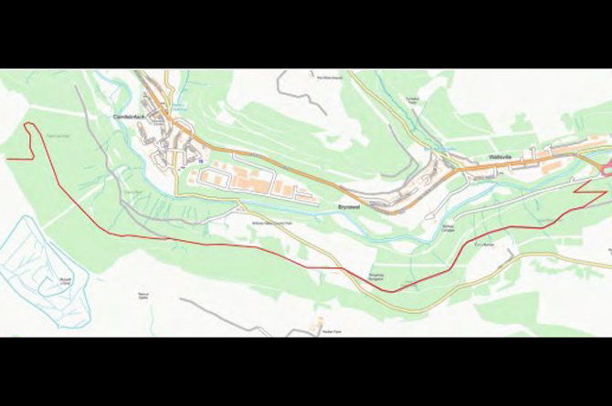The forest track that lorries transporting coal and spoil will use