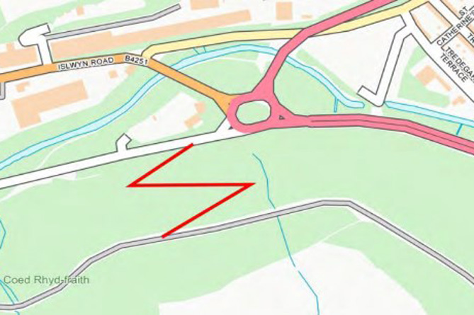 The 500-600 metre piece of road which will be created by the company