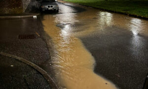 Blackwood residents have once again found themselves forced to protect their homes from flood water