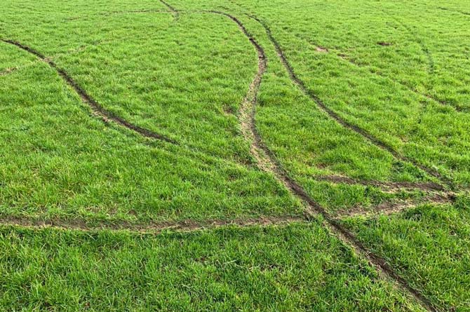 Fleur De Lys FC and RFC have motorbike track marks all over their pitches