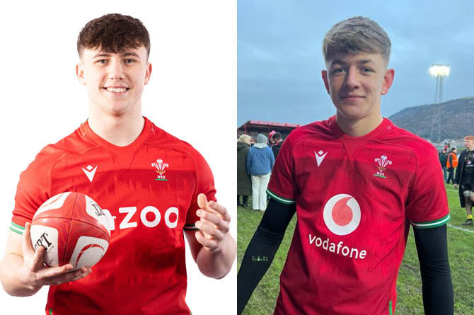 Harri Ackerman, left, and Harri Ford are both in the Wales U20s Six Nations squad