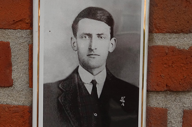 Hedd Wyn, who picture is displayed at the Welsh Memorial Park in Ypres, Belgium, was 30 years old when he was killed