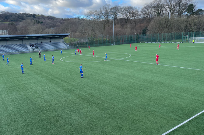 Trethomas Bluebirds ran-out 7-2 winners over Brecon Corries in an Ardal South East match
