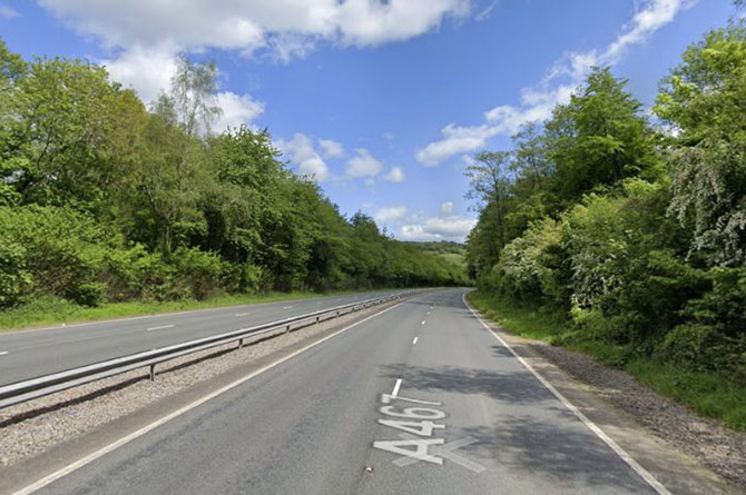 The A467 between Risca and Crosskeys