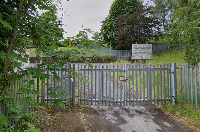 The site of the former Pontllanfraith Comprehensive School, pictured in June 2021