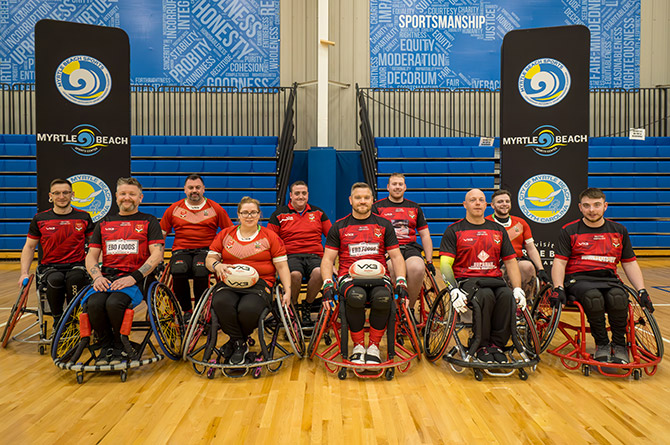 Wales' wheelchair rugby league side are in Myrtle Beach, South Carolina