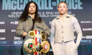 Lauren Price, right, with Jessica McCaskill