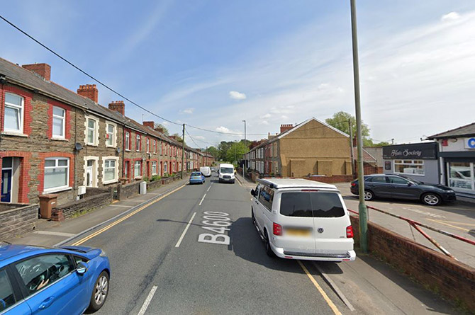 Nantgarw Road, Caerphilly, pictured in 2023