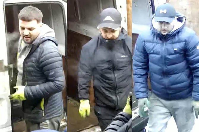 Gwent Police would like to speak with the three men pictured on CCTV, who they believe may be able to help with the investigation