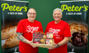 Velindre charity director Paul Wilkins, left, and Peter's managing director Mike Grimwood