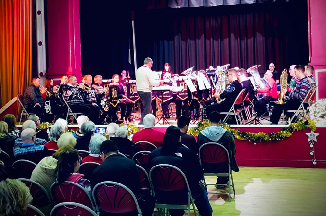 The band practice at a small warehouse on Newport Road, Bedwas