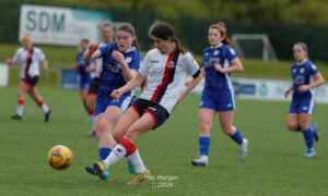 Cascade Ladies had a 2-0 lead heading into the half-time break