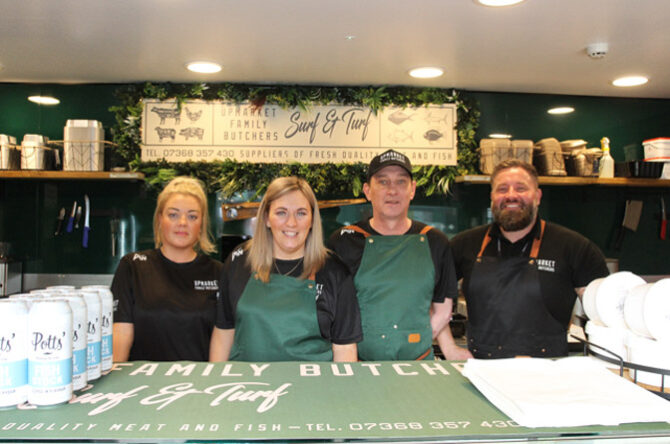 Upmarket Family Butchers have launched a new surf and turf shop at the market