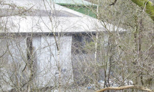 Damage at the Full Moon Household Recycling Centre in Wattsville