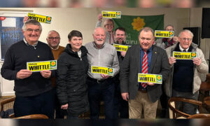 Lindsay Whittle launched his tenth General Election campaign in Ynysddu