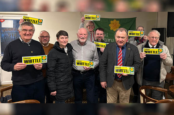 Lindsay Whittle launched his tenth General Election campaign in Ynysddu