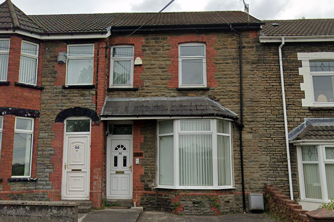 48 High Street, Pengam, pictured in June 2021