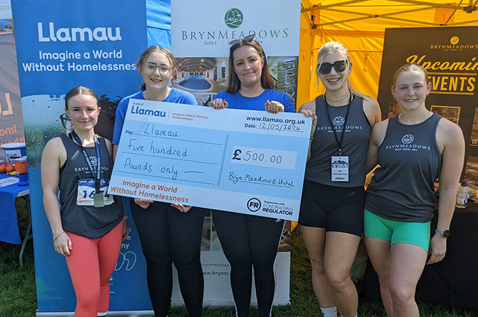 £500 was raised for Llamau at the Caerphilly 10k