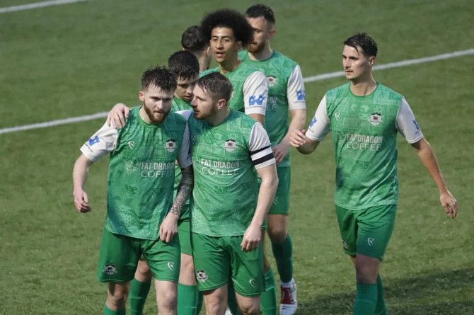 Caerphilly Athletic beat first placed Bridgend Town 3-1
