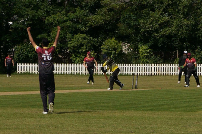Machen Cricket Club clashed with fellow Caerphilly side Crumlin
