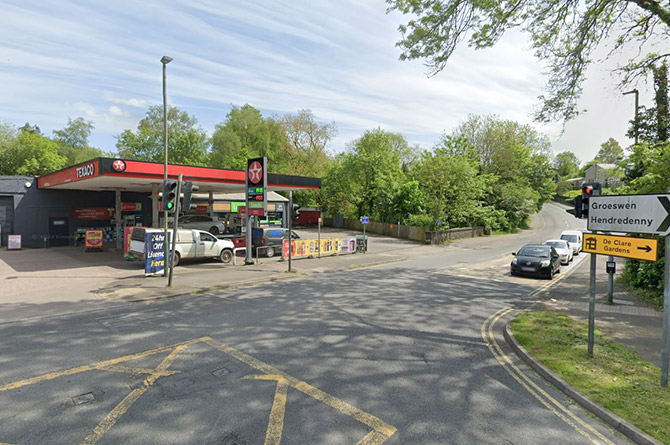 The crash happened on St Cenydd Road, Caerphilly