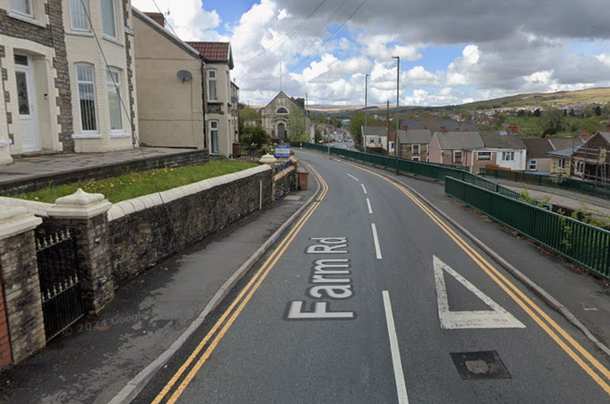 The attack took place at an address on Farm Road, Pontlottyn 