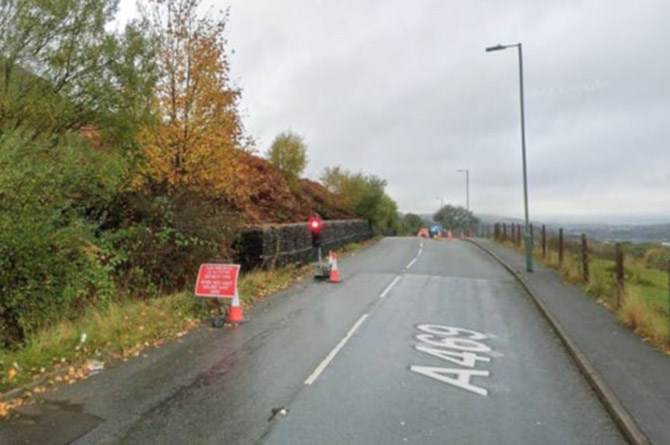 The A469 will be closed between Tirphil and Pontlottyn