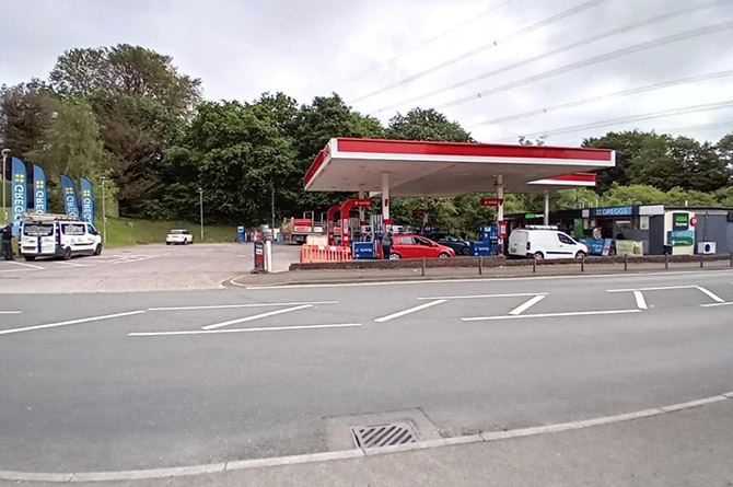 The Asda Express petrol station shop on the edge of Trethomas