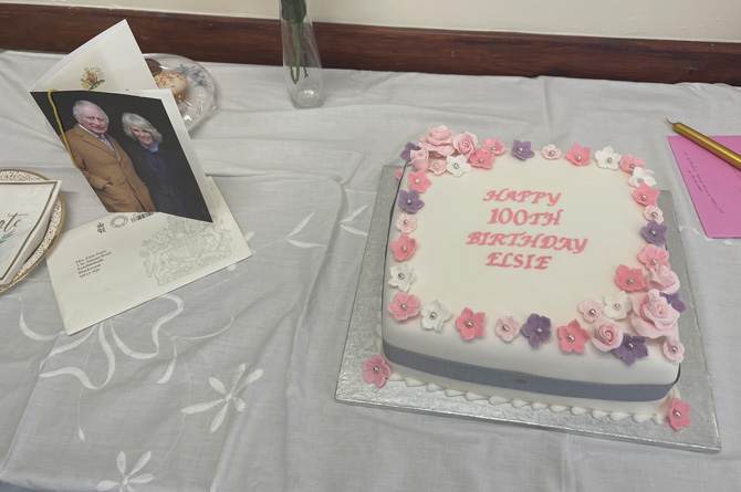Elsie joked how she only expected a small cake