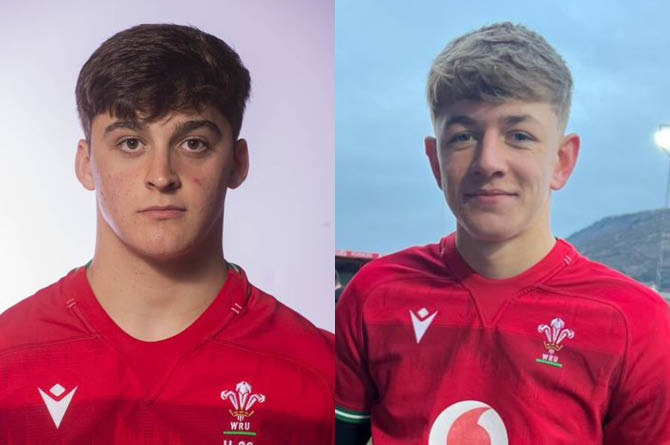 Huw Anderson, left, has been selected alongside Dragons teammate Harri Ford