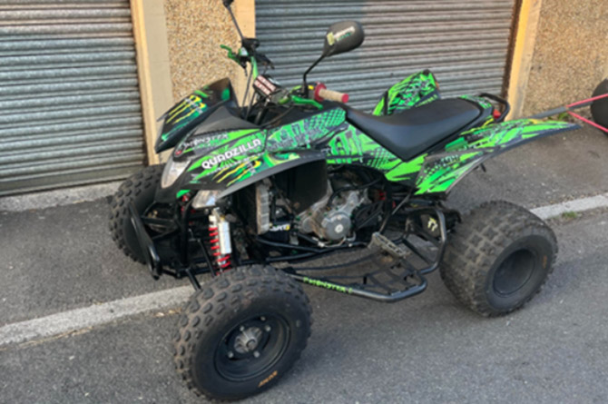 The quad bike was stolen from Greenfield Street
