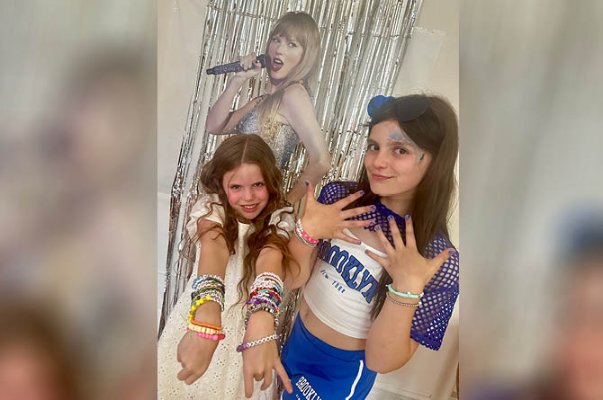 The Taylor Swift themed party was held at St Helen's Church in Caerphilly