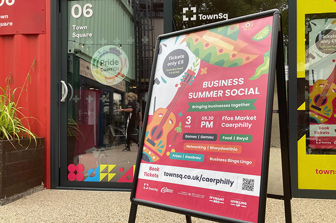 TownSq is hosting a business social event at Ffos Caerffili