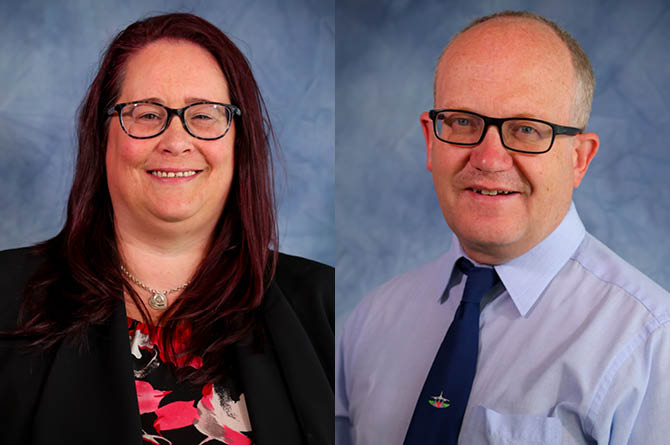Machen and Rudry councillors Amanda McConnell and Chris Morgan