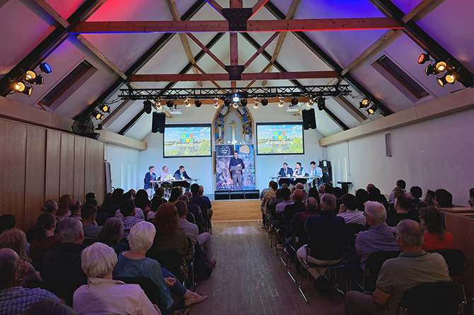 A general election hustings was held at The Parish Trust's Trethomas base
