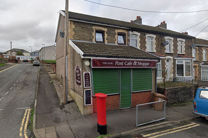 The former post office in McDonnell Road, Bargoed, pictured in October 2022