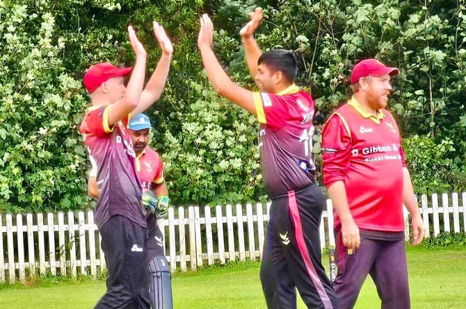 Machen Cricket Club were all smiles against Barry Athletic 