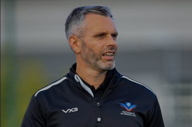 Trethomas Bluebirds manager, Mark Dunford