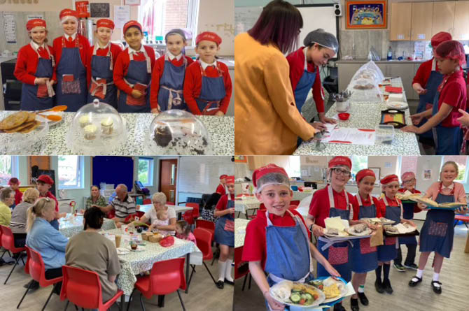 St Helen's School pupils have been running Caffi Blasus