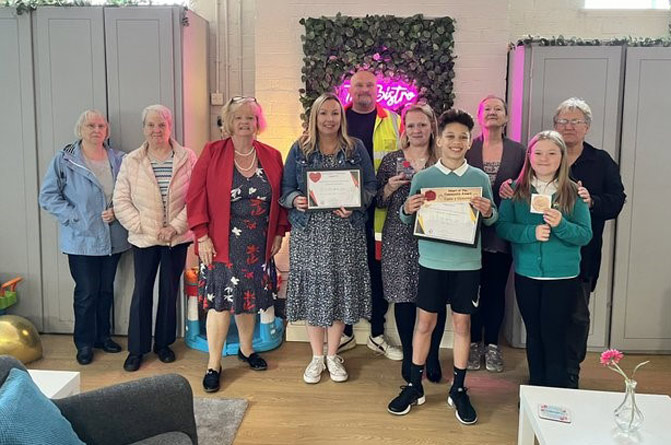 Ty'n y Wern Primary School celebrated two prestigious awards 