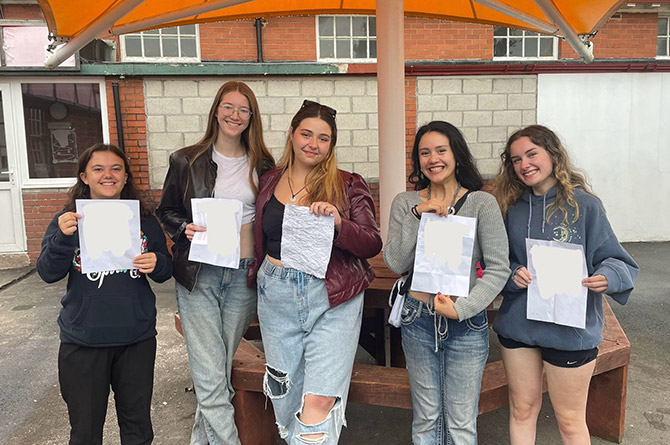 St Martin's School pupils received their A-level results