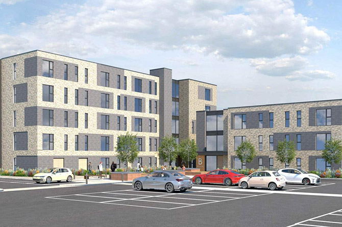 Artist impression of the new flats in Blackwood
