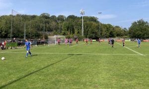 Trethomas Bluebirds had to settle for a point after conceding late to Caerau Ely