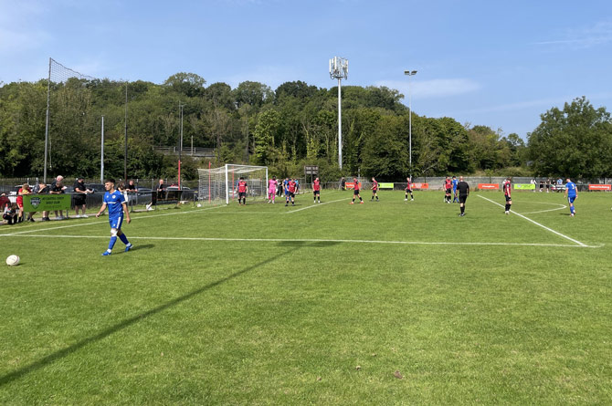 Trethomas Bluebirds had to settle for a point after conceding late to Caerau Ely 