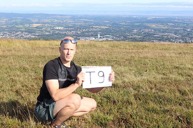 Campaigner Matt Davies on Mynydd Maen, above Cwmbran