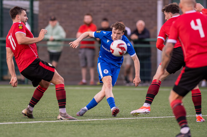 Ethan Edwards (above), caught the volley clean 