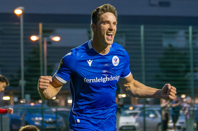 Gareth Tedstone (above), grabbed a brace to secure his side all three points
