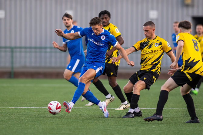 Bluebirds striker Gareth Tedstone (above), will be hoping to fire his side to a win Friday