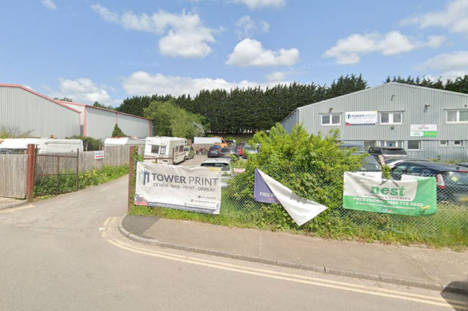 Unit 12 in Greenway, at Bedwas House Industrial Estate, pictured in May 2023